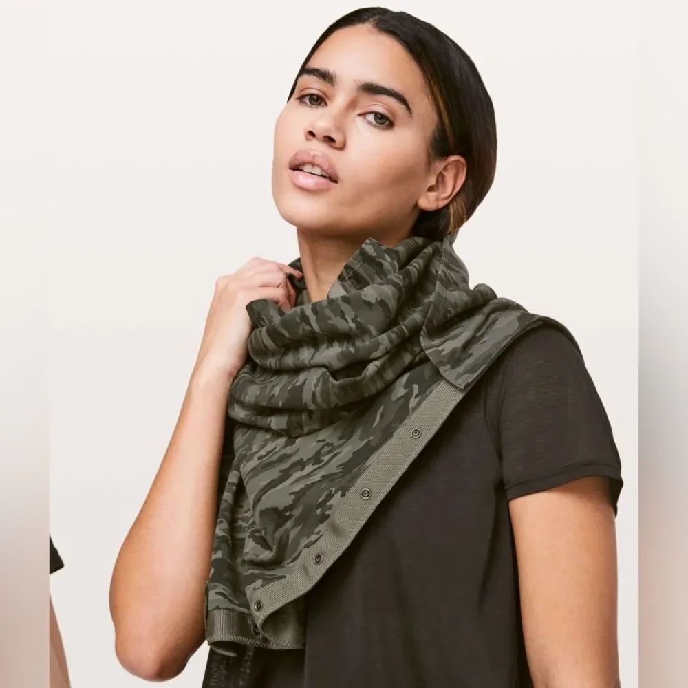Lululemon Vinyasa Scarf in the Evergreen Camo Green Multi